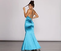 Raelynn Satin Cross Strap Dress