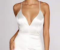 Raelynn Satin Cross Strap Dress