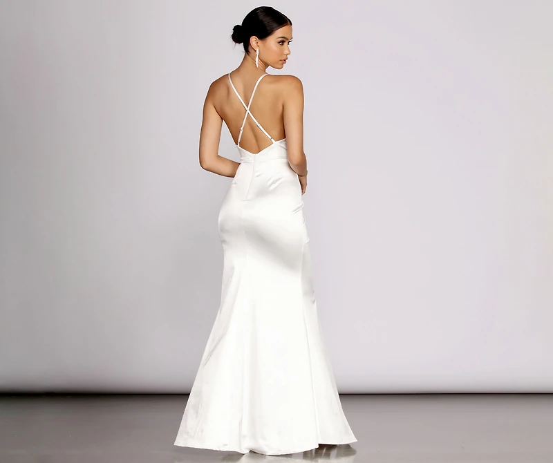 Raelynn Satin Cross Strap Dress