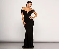 Nellie Deep V Mermaid Gown
