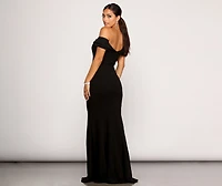 Nellie Deep V Mermaid Gown