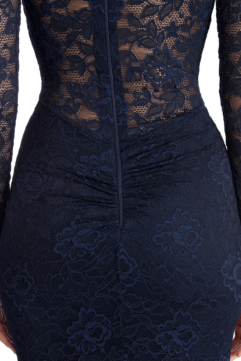 Delilah Illusion Lace Formal Dress