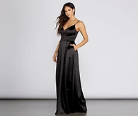 Avery Satin Ball Gown