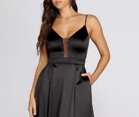 Avery Satin Ball Gown