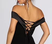 Monet Off Shoulder Evening Gown