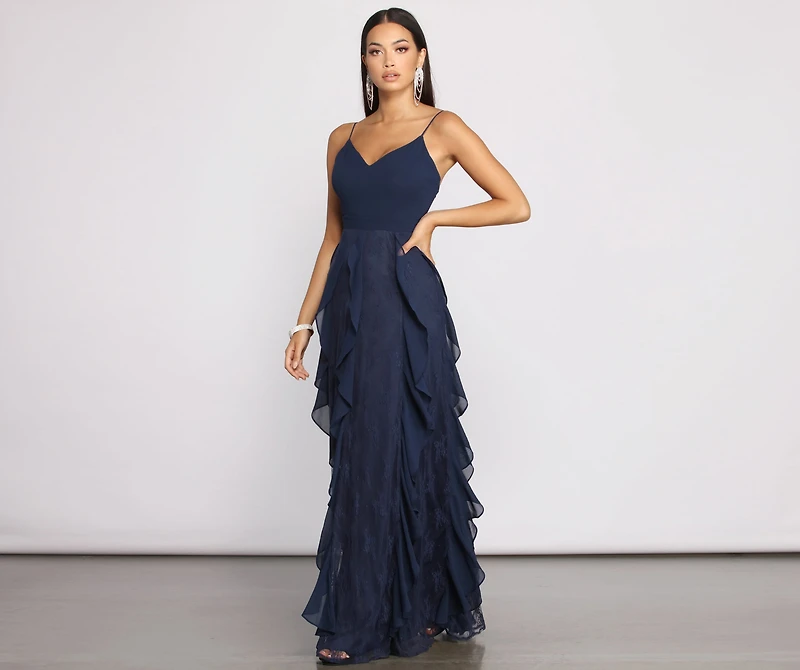 Carla Formal Floral Tendril Dress