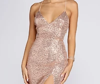 Cara Formal Sequin And Pearl Dress