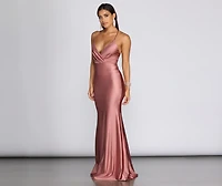 Jerry Cross Back Draped Gown