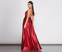 Gabi Satin A-Line Gown