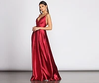 Gabi Satin A-Line Gown