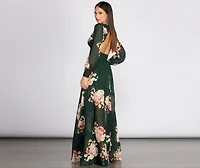 Irina Floral Chiffon A-Line Dress