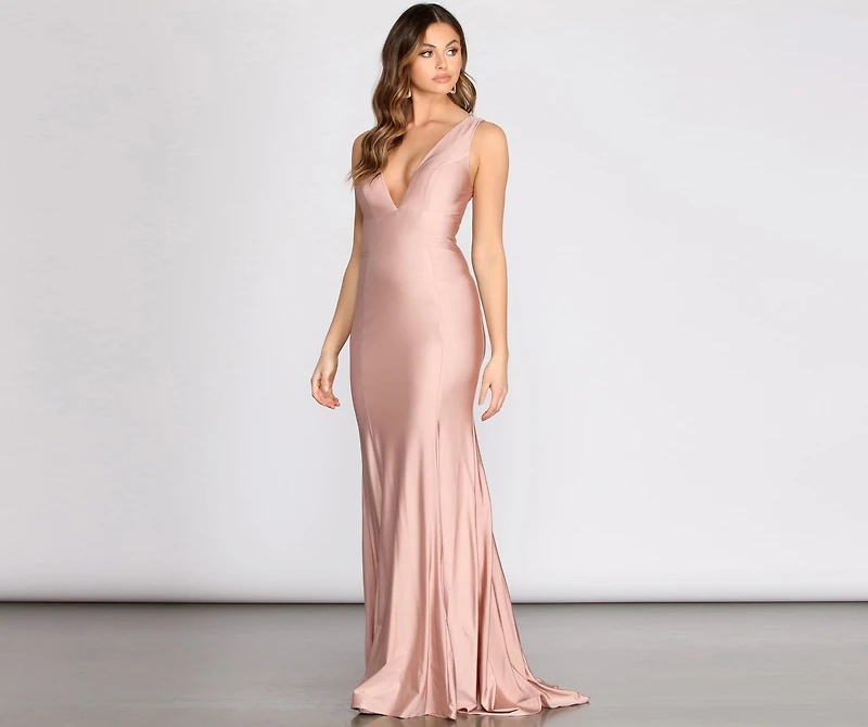 Alessi Lace Back Mermaid Dress