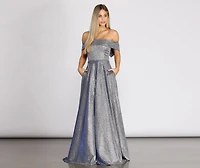 Monica Off Shoulder A-Line Dress