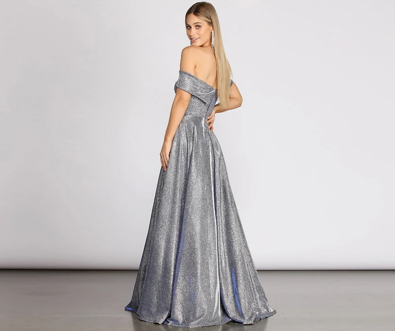 Monica Off Shoulder A-Line Dress