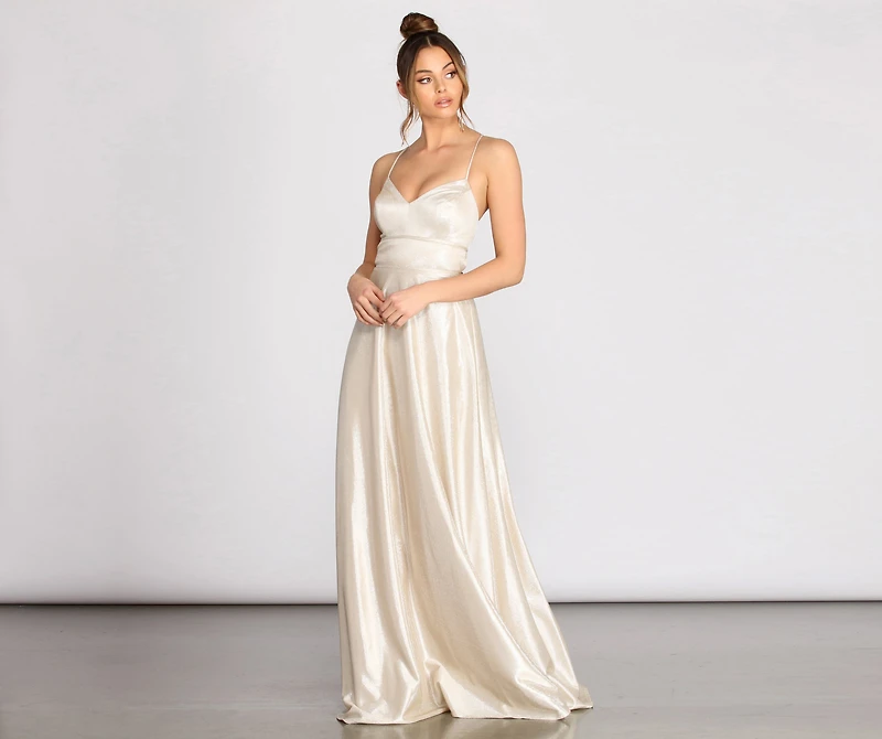 Gayle Metallic A-Line Dress