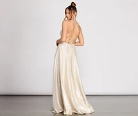 Gayle Metallic A-Line Dress