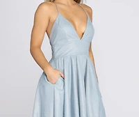 Justine Glitter High-Low Dress
