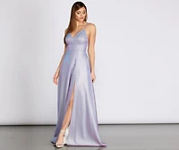 Millie Glitter Cross Back A Line Dress