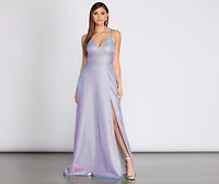 Millie Glitter Cross Back A Line Dress