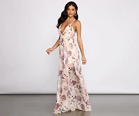 Lucy Formal Floral Chiffon A-Line Dress