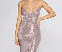 Sienna Wrap Sequin Dress