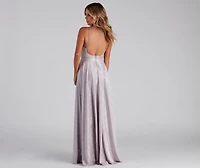 Kimora Formal Woven Glitter A-Line Dress