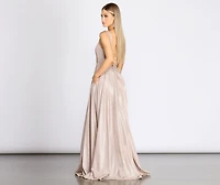 Emery Formal Glitter A-Line Dress