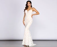 Amina Lace Up Back Mermaid Dress