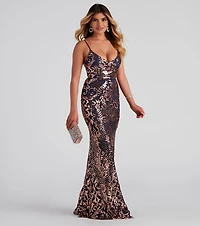 Rainn Formal Sequin Sleeveless Dress