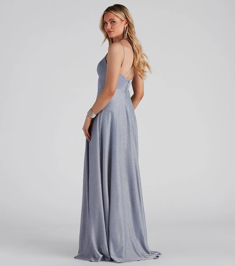 Tianna Formal Glitter A-Line Dress