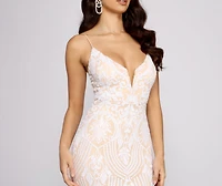 Sophia Sequin Sleeveless Formal Dress