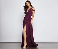 Tinsley Formal Chiffon Wrap Dress