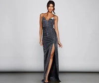 Courtney Sleeveless Shimmer Formal Dress