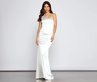 Verona Formal One Shoulder Ruched Dress