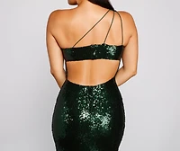 Autumn Sequin Mesh Mermaid Dress