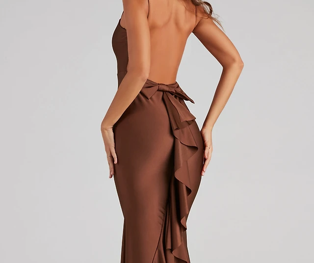 Windsor Meadow Formal Open Back Ruffled Dress | MainPlace Mall Windsor Meadow Formal Open Back Ruffled Dress | MainPlace Mall