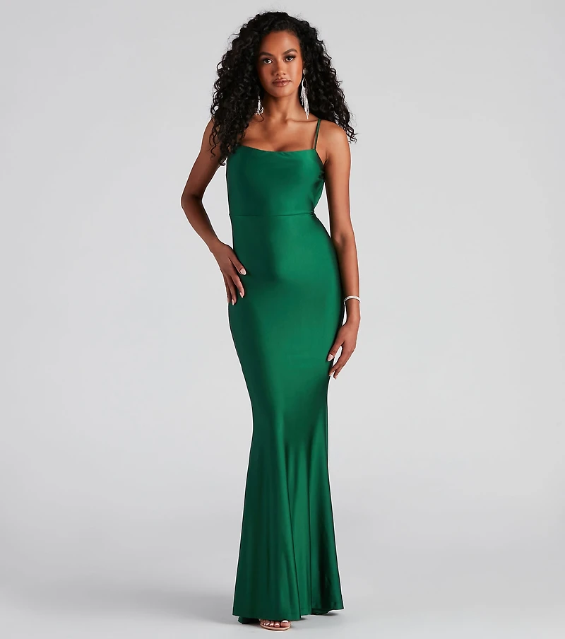 Meadow Formal Open Back Ruffled Dress