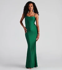 Meadow Formal Open Back Ruffled Dress
