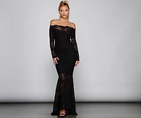 Betty Formal Off The Shoulder Lace Dress