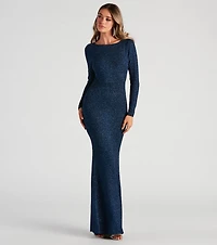 Francine Formal Open Back Glitter Dress