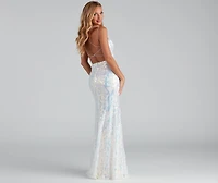 Lila Formal Open-Back Sequin Mermaid Dress