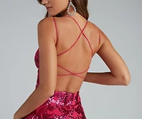 Lila Formal Open-Back Sequin Mermaid Dress