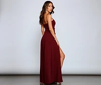 Wren Formal Ruched Crepe Dress