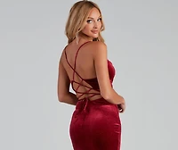 Taylor Glitter Velvet Mermaid Dress