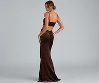 Lara Glitter Velvet Mermaid Dress
