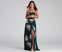 Zen Floral Chiffon Dress