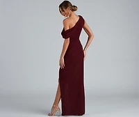 Octavia Formal A-Line Crepe Dress
