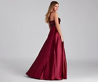 Celia Formal Sequin Two-Piece A-Line Dress