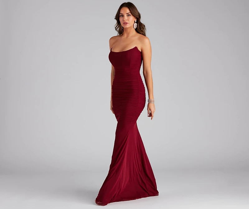 Cassidy Strapless Trumpet Formal Dress