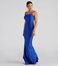 Meadow Formal Open Back Ruffled Dress